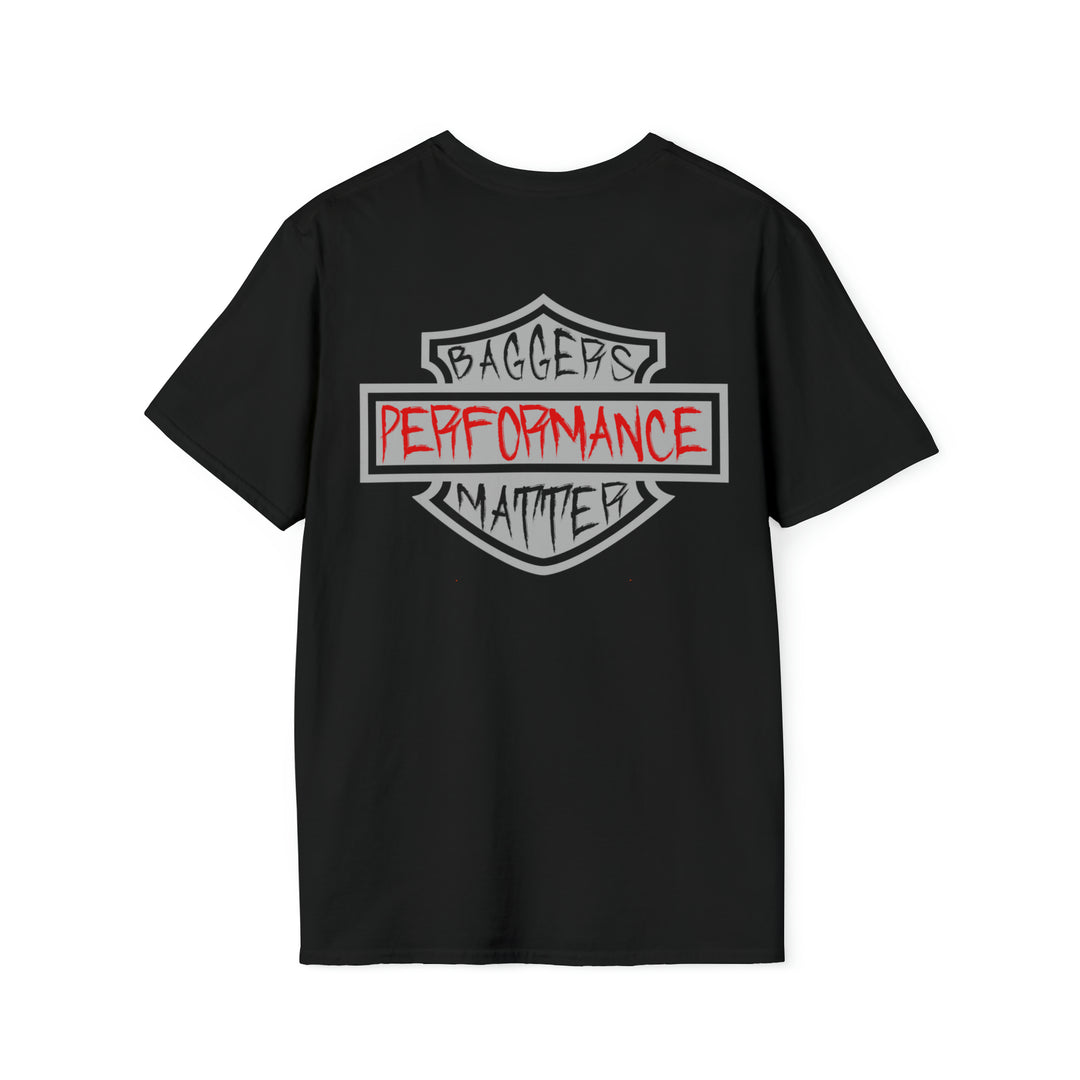 Performance Bagger Unisex Softstyle T-Shirt - Burnouts Garage Apparel