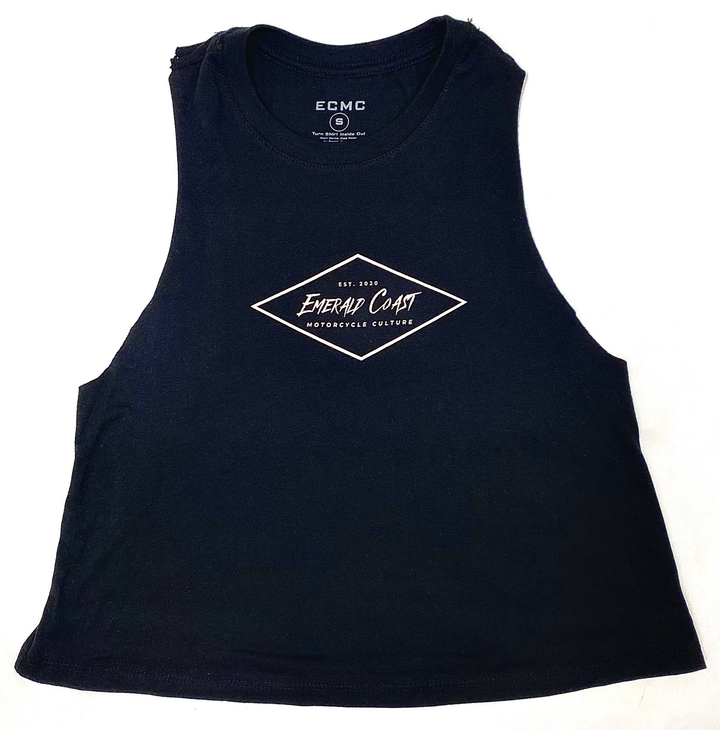 ECMC Crop - The Women’s Racerback Top features