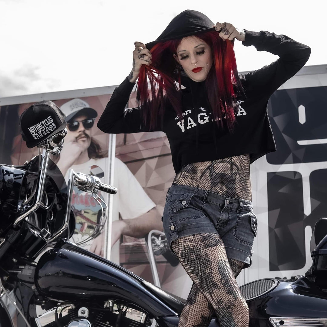 Get a Tattoo Long sleeve crop top - Burnouts Garage Apparel