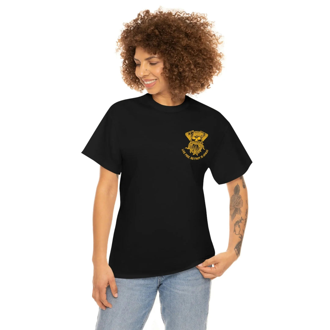 Gold logo tee - T-Shirt Crew neck, DTG, Mens Clothing,