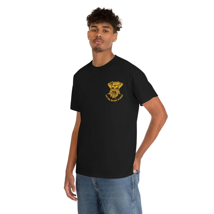 Gold logo tee - T-Shirt Crew neck, DTG, Mens Clothing,