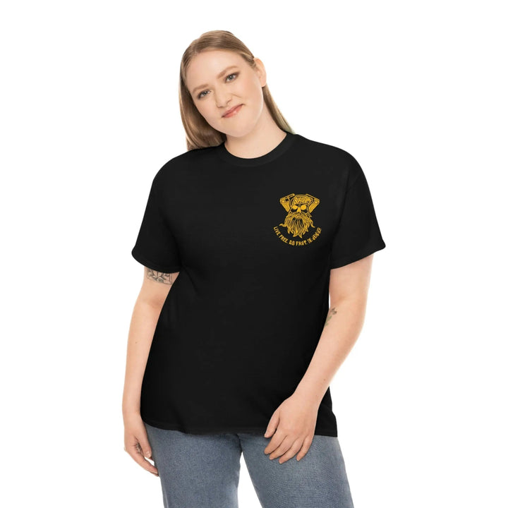 Gold logo tee - T-Shirt Crew neck, DTG, Mens Clothing,