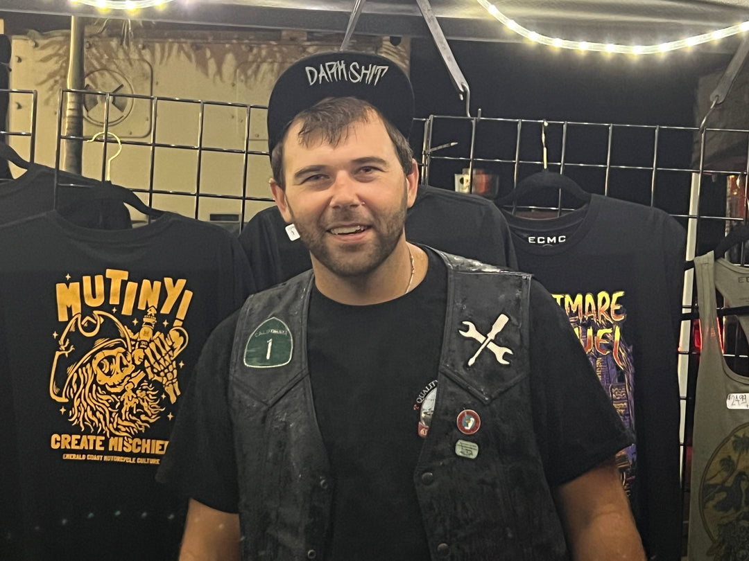 Motorcycles, Tattoos, Dark shit Trucker hat - Burnouts Garage Apparel