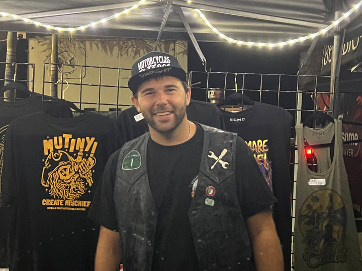 Motorcycles, Tattoos, Dark shit Trucker hat - Burnouts Garage Apparel